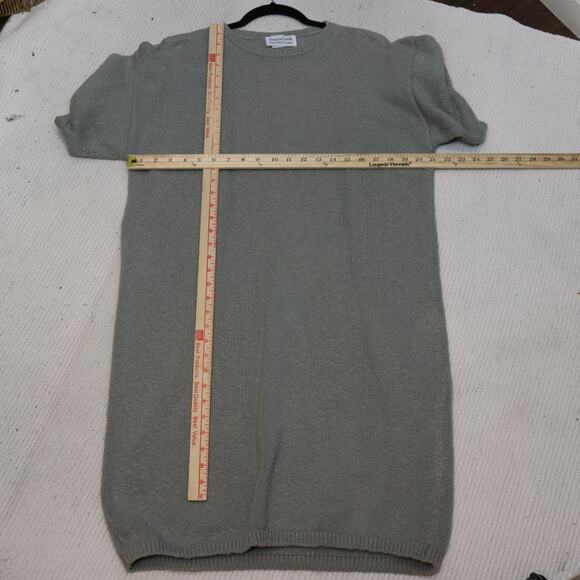 French Creek Sheep & Wool Co. Gray-Green 100% Cotton Sweater Dress Size L - Picture 5 of 5